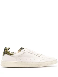 Officine Creative Baskets Kriss à Effet Peau De Serpent TOFU MILITARY