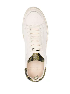 Officine Creative Baskets Kriss à Effet Peau De Serpent TOFU MILITARY -Officine Creative Soldes 16353953 31479822 600