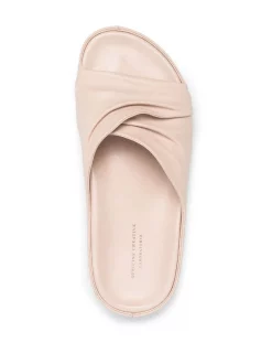 Officine Creative Sandales En Cuir à Fronces TAPIOCA -Officine Creative Soldes 16353971 31455266 600