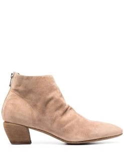 Officine Creative Ecru Bottines Sally En Daim Femme