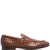 Officine Creative 279 TAN Mocassins à Design Tissé Homme