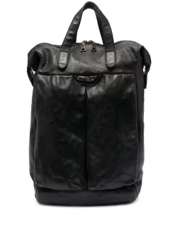 Officine Creative Sac à Dos Helmet 28 En Cuir 1000 Nero