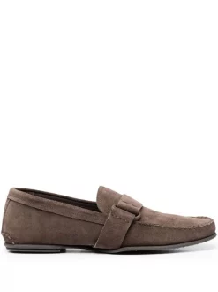 Officine Creative VIGOGNA BROWN Mocassins En Daim à Boucle Homme