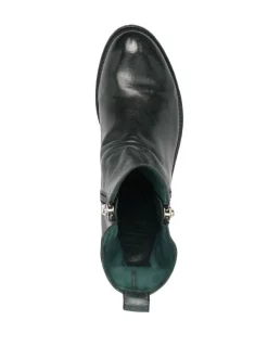 Officine Creative Bottines Lison En Cuir à Fronces BOUTEILLE -Officine Creative Soldes 16862888 33680760 600