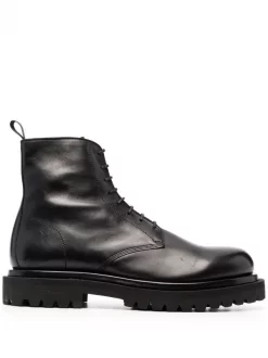 Officine Creative Bottines En Cuir à Effet Poli Homme
