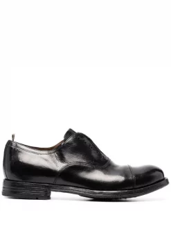 Officine Creative Chaussures Oxford En Cuir à Effet Poli NERO