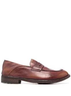 Officine Creative TABACCO/BORDO' Mocassins Lexicon En Cuir Femme
