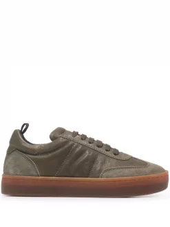 Officine Creative Baskets Kombined En Cuir MILITARY/OLIVE
