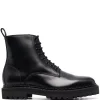 ( Nouvelle Collection ) Officine Creative 002 MOUNTAIN NERO Bottines En Cuir à Lacets Homme