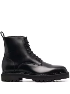 ( Nouvelle Collection ) Officine Creative 002 MOUNTAIN NERO Bottines En Cuir à Lacets Homme
