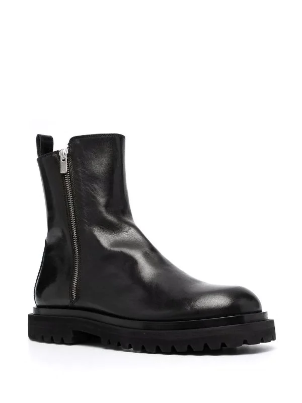 ( Nouvelle Collection ) Officine Creative Bottines En Cuir à Bout Rond NERO 4 ( Nouvelle Collection ) Officine Creative Bottines En Cuir à Bout Rond NERO – Image 2