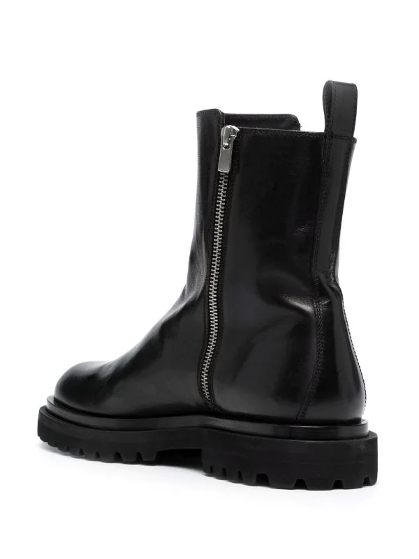( Nouvelle Collection ) Officine Creative Bottines En Cuir à Bout Rond NERO 5 ( Nouvelle Collection ) Officine Creative Bottines En Cuir à Bout Rond NERO – Image 3