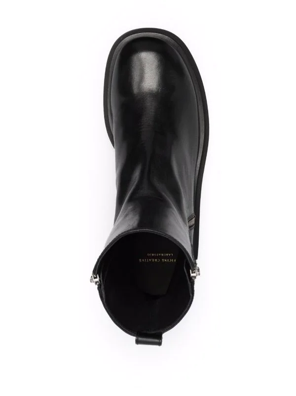 ( Nouvelle Collection ) Officine Creative Bottines En Cuir à Bout Rond NERO 6 ( Nouvelle Collection ) Officine Creative Bottines En Cuir à Bout Rond NERO – Image 4