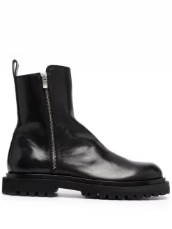 ( Nouvelle Collection ) Officine Creative Bottines En Cuir à Bout Rond NERO