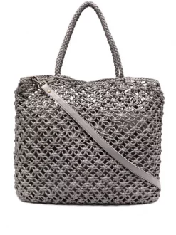 ( Nouvelle Collection ) Officine Creative Sac Cabas Susan 02 En Macramé BLUE FOG