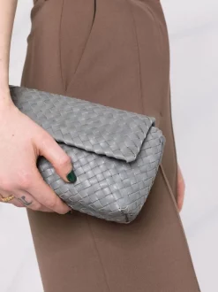 ( Nouvelle Collection ) Officine Creative Pochette à Design Tressé BLUE FOG -Officine Creative Soldes 17603826 37345073 600