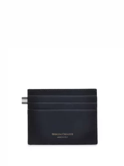 ( Nouvelle Collection ) Officine Creative Porte-cartes Boudin 22 En Cuir BLU MARINE