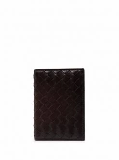 ( Nouvelle Collection ) Officine Creative Porte-cartes Boudin 124 En Cuir Tressé MORO