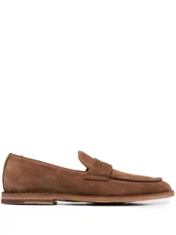 ( Nouvelle Collection ) Officine Creative MARRONE Mocassins Kent En Daim Homme