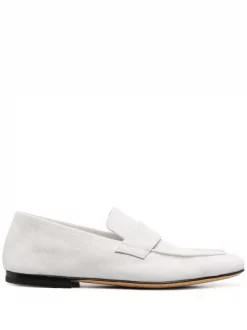 ( Nouvelle Collection ) Officine Creative BIANCO Mocassins En Cuir à Bout En Amande Homme