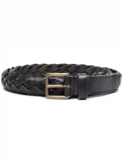 ( Nouvelle Collection ) Officine Creative Ceinture En Cuir Tressé NERO