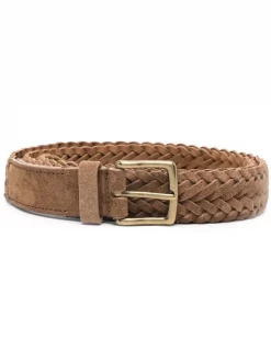 ( Nouvelle Collection ) Officine Creative Ceinture Tressée à Boucle D216 MARRONE