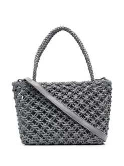 ( Nouvelle Collection ) Officine Creative Sac Cabas Susan En Cuir Tressé BLUE FOG