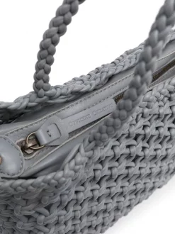 ( Nouvelle Collection ) Officine Creative Sac Cabas Susan En Cuir Tressé BLUE FOG -Officine Creative Soldes 18255157 39132396 600