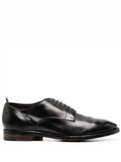 ( Nouvelle Collection ) Officine Creative Chaussures Oxford En Cuir à Bout En Amande BLACK
